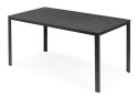 Stół ogrodowy 6-osobowy 156x78 cm polywood meble na taras szary ModernHome