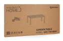 Stół ogrodowy 6-osobowy 156x78 cm polywood meble na taras szary ModernHome