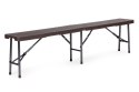 Zestaw cateringowy stół bankietowy 180 cm + 2 ławki brąz ModernHome ModernHome