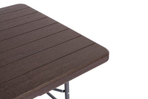 Zestaw cateringowy stół bankietowy 180 cm + 2 ławki brąz ModernHome ModernHome Zestaw cateringowy stół bankietowy 180 cm + 2 ławki brąz ModernHome ModernHome
