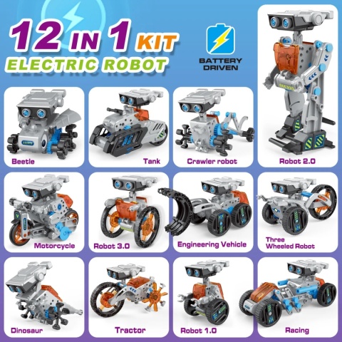 Robot solarny, zabawka do samodzielnego montażu, eksperymenty naukowe dla dzieci w wieku 8-12 lat.